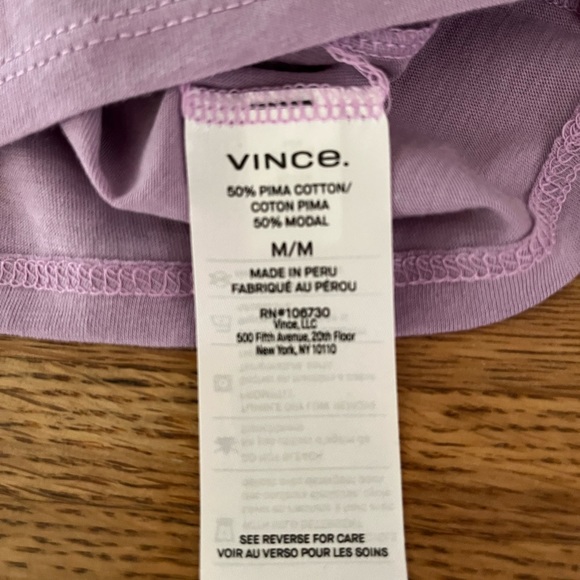 VINCE LAVENDER ROUND NECK TEE - Picture 3 of 4